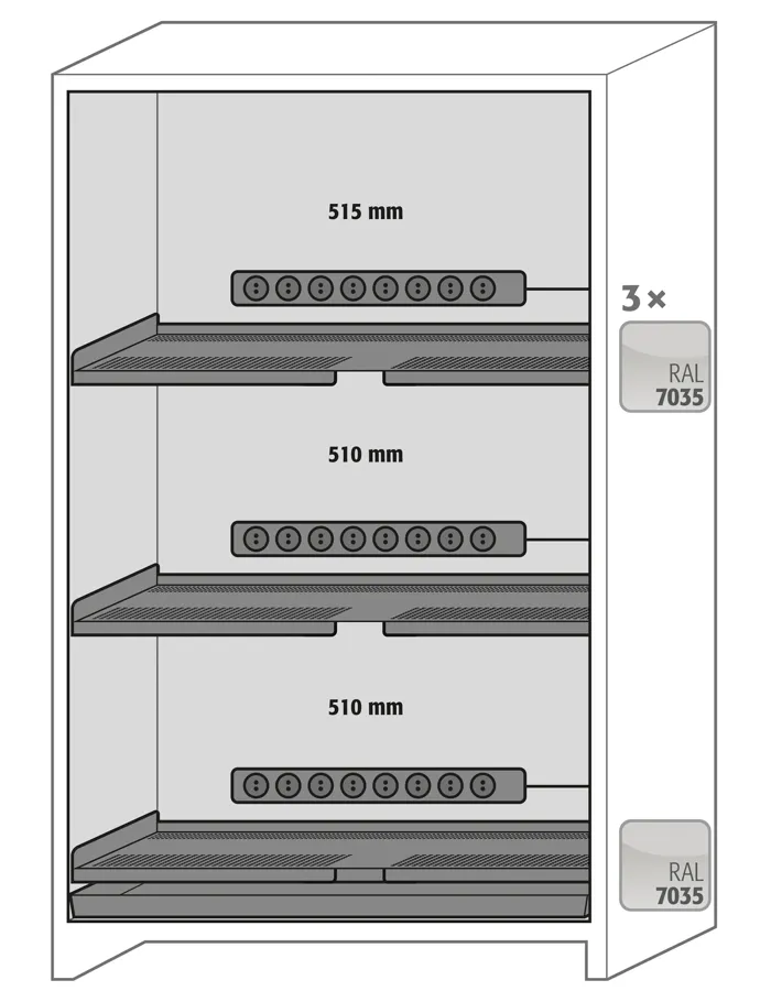 ION-ULTRA-90 iç raf ölçüleri ve priz şeması